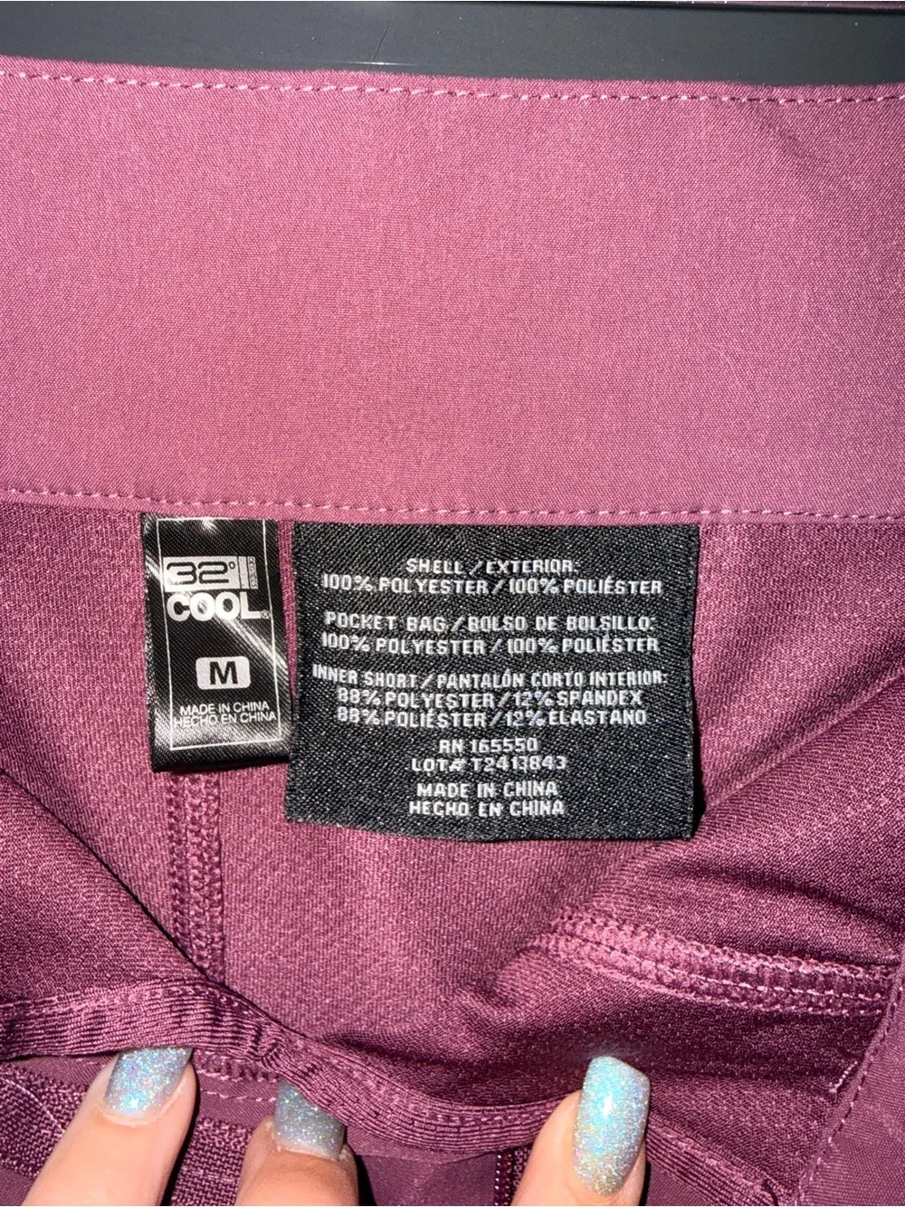 32 Degrees Cool Women’s Active Skort – Mauve/Purple – Size Medium – Like New